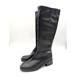 Franco Sarto Geralyn Knee High Boots Square Toe Women's Black Size US11M EU42